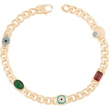 Ema Jewellery Anne Çocuk Göz Gurmet Altın Bileklik