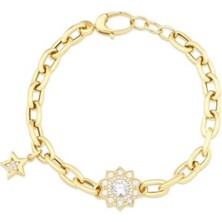 Genola Altın Taşlı Tasarım Bileklik