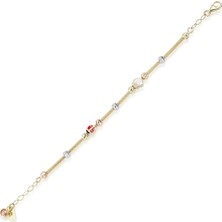 Ema Jewellery Uğur Böceği Mineli Çocuk Bilekliği