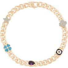 Ema Jewellery Damla Renkli Taşlı Gurmet Bileklik