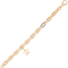 Ema Jewellery Italyan Tasarım Yıldız Taşlı Altın Bileklik