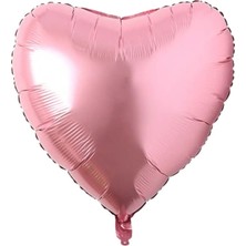 Süsle Bebek ve Parti Kalp Folyo Balon, 45 cm - Pembe
