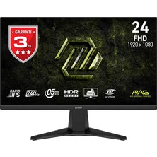 MSI 23.8 MAG 245F X24 1920x1080 (FHD) 16:9 FLAT RAPID IPS 240HZ 0.5MS (GtG Min.) FREESYNC PREMIUM GAMING MONITOR
