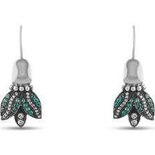 Lial Diamond 3.56 Karat Pırlanta Zümrüt Ters Lale Küpe ,doğal Pırlanta, Sertifikalı Mücevher
