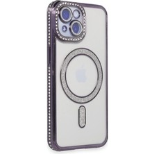 Die Grup  Iphone 13 Kılıf Joke Simli Magneticsafe Kılıf - Derin Mor