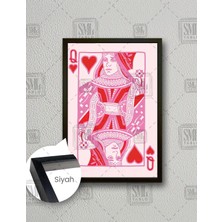SML Tablo Pembe Tonlu Kupa Kızı Minimal  Dikey Çerçeveli Kanvas Tablo