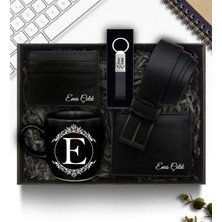 As Gift Kişiye Özel Siyah Kupa & Kemer & Cüzdan & Anahtarlık & Kartlık Hediye Seti