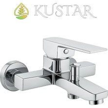 Kustar Krom Kare Banyo Bataryası %100 Pirinç Aç Kapa Modeli Türkiye Menşeli 2 Yıl Garantili