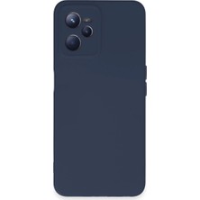 Die Grup  Realme C35 Kılıf Nano Içi Kadife Silikon - Lacivert