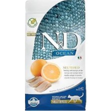 N&d Ocean Tahılsız Ringa Balıklı ve Portakallı Kısırlaştırılmış Kedi Maması 1,5 kg
