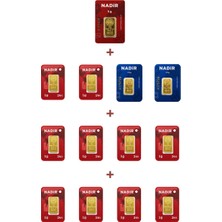 Nadir Gold 24 Ayar 20 Gram Altın (1 Ad 5 Gram Altın + 2 Ad 2,5 Gram Altın + 10 Ad 1 Gram Altın )