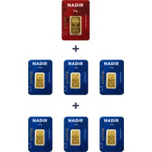 Nadir Gold 24 Ayar 20 Gram Külçe Altın (1 Adet 5 Gram Külçe Altın + 6 Adet 2,5 Gram Külçe Altın )