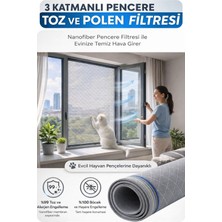 Yeni Nesil Sineklik -90X180CM Rulo - Toz Polen Filtresi -3 Katmanlı Pencere Filtresi - Odera