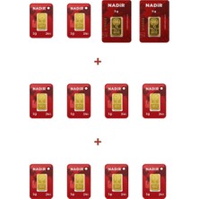 Nadir Gold 24 Ayar 20 Gram Külçe Altın (2 Adet 5 Gram Külçe Altın + 10 Adet 1 Gram Külçe Altın )