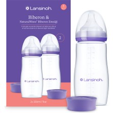 Lansinoh 2 x 330 ml Biberon ve Naturalwave® Biberon Emziği (6 Ay+)
