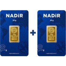 Nadir Gold 24 Ayar 20 Gram Külçe Altın (2 Adet 10 Gram Külçe Altın )