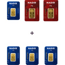 Nadir Gold 24 Ayar 20 Gram Külçe Altın (2 Adet 5 Gram Külçe Altın + 4 Adet 2,5 Gram Külçe Altın )