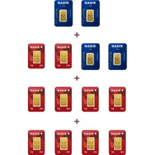 Nadir Gold 24 Ayar 20 Gram Külçe Altın (4 Adet 2,5 Gram Külçe Altın + 10 Adet 1 Gram Külçe Altın )