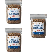 Tavuklu Açık Kedi Maması – Sokak Hayvanları Için Ekonomik ve Besleyici Çözüm - 3x1 kg 🐾