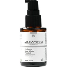 Marvyderm Cosmeceuticals W Serisi - Ferulic Acid Alpha Arbutin Vitamin C Leke ve Lekeye Eğilimli Ciltler Için Cilt Serumu