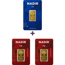 Nadir Gold 24 Ayar 20 Gram Külçe Altın (1 Adet 10 Gram Külçe Altın + 2 Adet 5 Gram Külçe Altın )