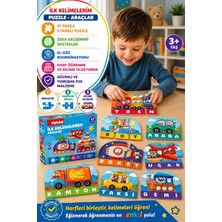 Toyfest Puedo Ilk Kelimelerim Araçlar Puzzle Eva Eğitici Oyuncak 3+ Harf Öğrenme 41 Parça