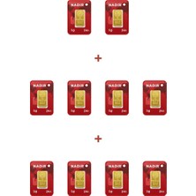 Nadir Gold 24 Ayar 10 Gram Külçe Altın (10 Adet 1 Gram Külçe Altın )