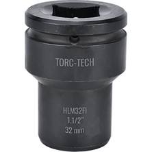 Torc-Tech 32MM M22 1.1/2" Altıköşe Ağır Lokma [H:100MM] Kısa Tip HLM32FI