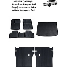 Elektrikli Pazar Nissan Qashqai Premium Koruma Seti (Paspas + Bagaj Havuzu + Arka Koltuk Koruyucu)