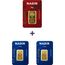 Nadir Gold 24 Ayar 10 Gram Külçe Altın (1 Adet 5 Gram Külçe Altın + 2 Adet 2,5 Gram Külçe Altın )
