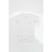 Gray Line Gry Organik Natural Basic Style Kruvaze Yarım Kol Body BS17101 Beyaz Nel1