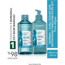 Yves Rocher Normal Kuru Ciltler Için Antioksidan Temizleme Seti Micellar Su Yüz Yıkama Jeli Pure Algue