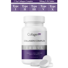 Collagen Forte Platinum Collagen Complex Tip 1,2,3,5 ve Tip 10 Kolajen, Biotin, Çinko, Selenyum, Vitamin C & Açai, 90 Tablet