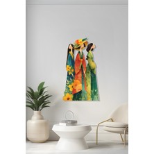 Macrodec Doğanın Kadınları Metal Duvar Tablosu – Renkli Çiçekli Kadın Figürlü Dekor