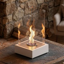 Starfire Tornado Masaüstü Dumansız Şömine – Kokusuz Gerçek Alev, Dekoratif Ambiyans