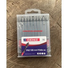 Dnz S2 Impact Ph2 Mıknatıslı Yıldız Bits Uç Ph2 Sac Vida Sıkma Ucu 10PCS 100MM