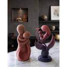 My Craft 3D MYCRAFT3D Anne ve Çocuk Figürlü Anneler Gününe Özel Hediyelik Dekoratif Biblo 2'li