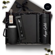 As Gift Kişiye Özel 500 ml Dereceli Termos & Bardak Termos & Defter & Kolonya & Kalem Hediye Seti
