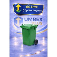 PremiumPort Dayanıklı 60L Plastik Çöp Konteyneri, A Sınıfı Isıya Dayanıklı Malzeme