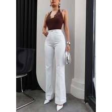 Esra Helvacı Yüksek Bel Flare Jean