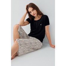 Pierre Cardin 9189 Kadın Kapri Pijama Takım