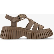 Valmenti Kadın Hakiki Deri Taupe Düz Sandalet 1141 842 Bn Sndlt Y26 Taupe Suede