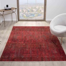 Pera Halı Canlı Bordo Kırmızı Otantik Ağaç Motifli Vintage Halı - NK0258BA
