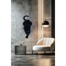 Macrodec Siyah Panter Metal Duvar Tablosu – Güçlü ve Modern Hayvan Figürlü Dekor