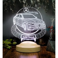 Sevgilambası Mercedes E300 Modele Özel 3D Kişiye Özel LED Lamba – Mercedes Tutkunlarına Özel Araba Hediyesi