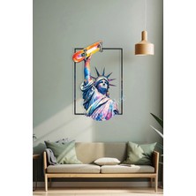 Macrodec Liberty Skate Özgürlüğün Yeni Rotası Metal Tablo - Pop Art Kaykaylı Özgürlük Modern Duvar Dekoru