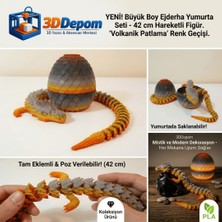 Büyük Boy Ejderha Yumurta Seti - Hareketli 3D Figür Oyuncak (42 Cm)