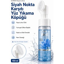 So Well Aqua Lotus Siyah Nokta Karşıtı Silikon Başlıklı Yüz Yıkama Köpüğü 150 ml | Nemlendirici, Günlük Temizleyici