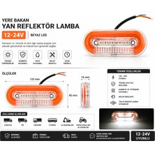 Mega Oto Market 12-24V  Sarı Yere Bakan Lamba Yan Reflektör Lamba – Su Geçirmez Kamyon Tır Römork Uyumlu 1 Adet
