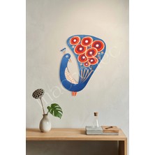 Macrodec Divine Peacock Renkli Tavus Kuşu Metal Tablo - Modern ve Eğlenceli Hayvan Figürlü Duvar Dekoru